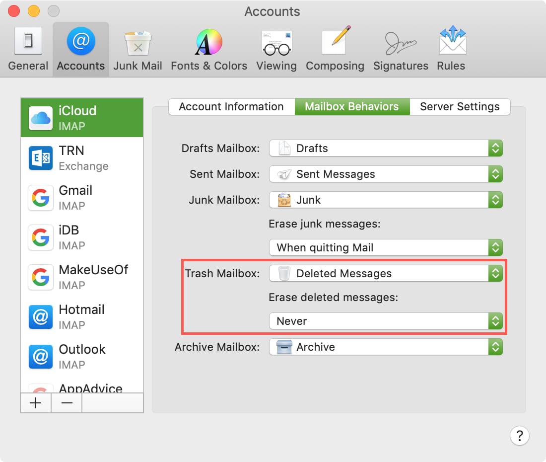 turn off junk mail folder in outlook for mac